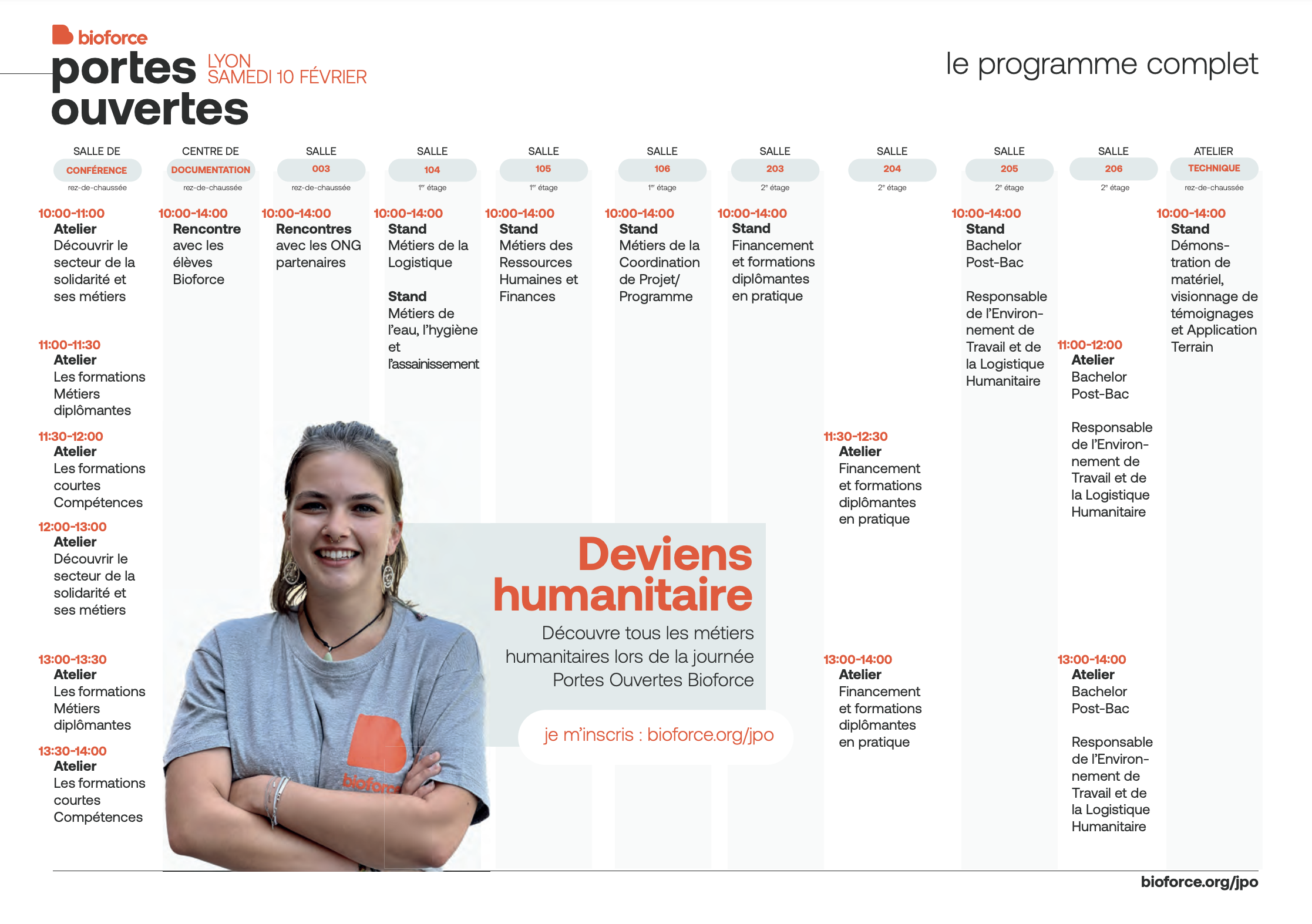 Visuel du programme 2024 de la Journée Portes Ouvertes Europe : Lyon 10 février 2024