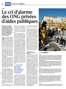 Le Progres - Juin 2025 : Le cri d'alarme des ONG privées d'aide publiques (capture d'écran)