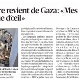 Dans la presse : à Gaza et en France, deux parcours d’alumni Bioforce à la une de la presse régionale
