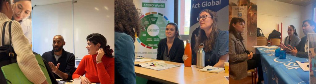 Forum des Acteurs Humanitaires 2026 : 13 ONG présentes à Bioforce à Lyon. Montage photo des recruteurs présents sur les stands Acted, Chaîne de l'Espoir, Secours Islamique France