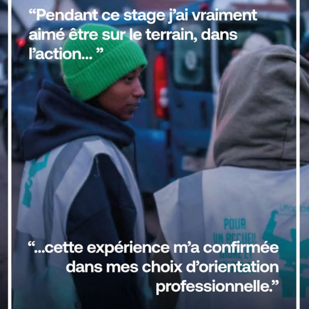 Mélodie sur le terrain avec Utopia56.