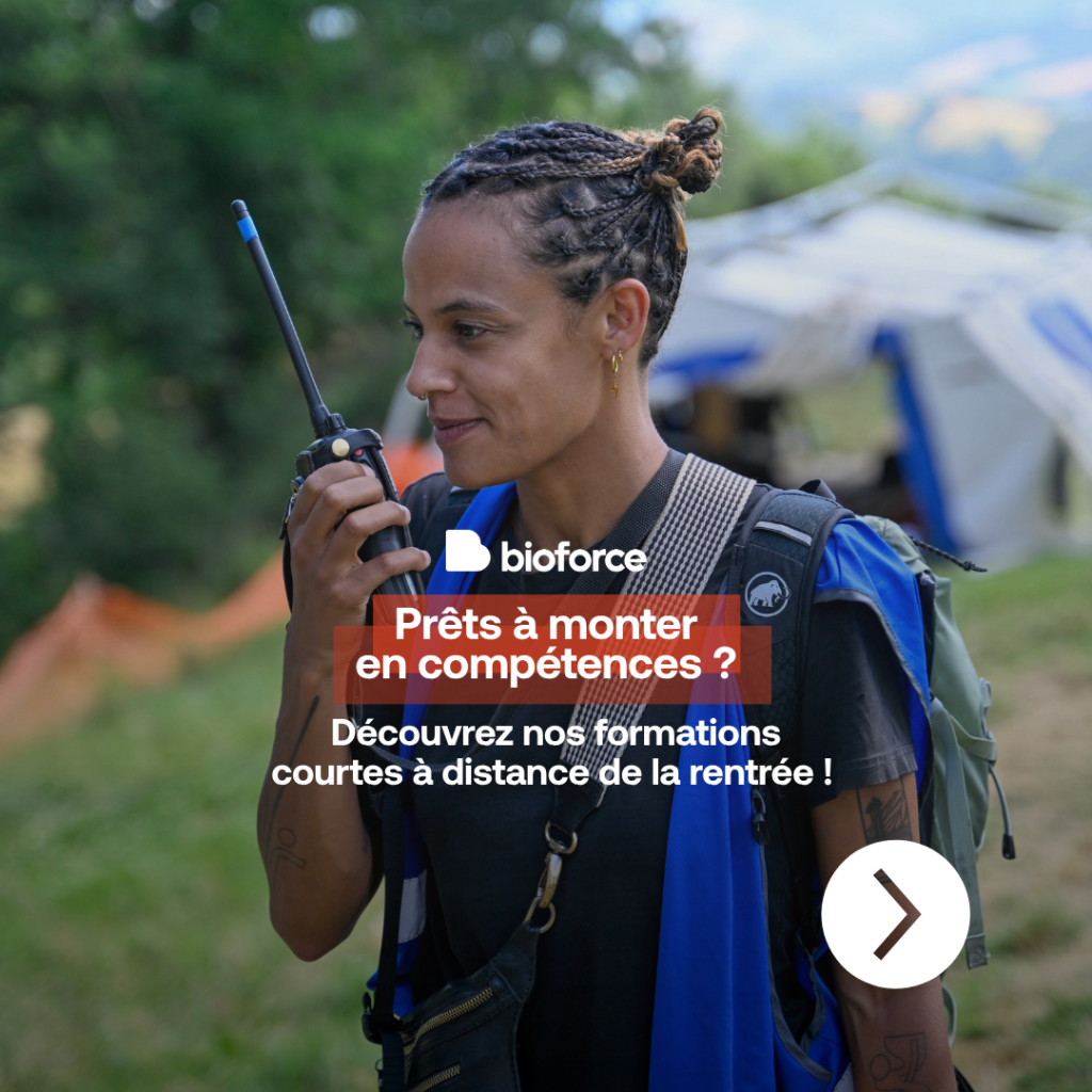 Apprenant lors d’une application terrain.